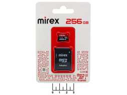 Карта памяти micro SD 256Gb + адаптер SD Mirex class10