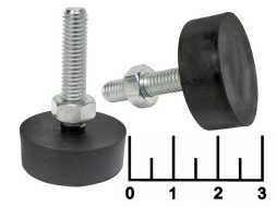 Ножка регулируемая D34 38мм М8 для стиральной машины + гайка (F136A)