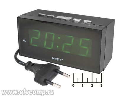 Часы цифровые VST-772-2 зеленые