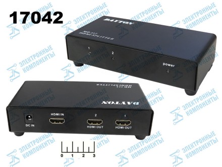 Сплиттер HDMI 1 вход 2 выхода MD-112 Dayton