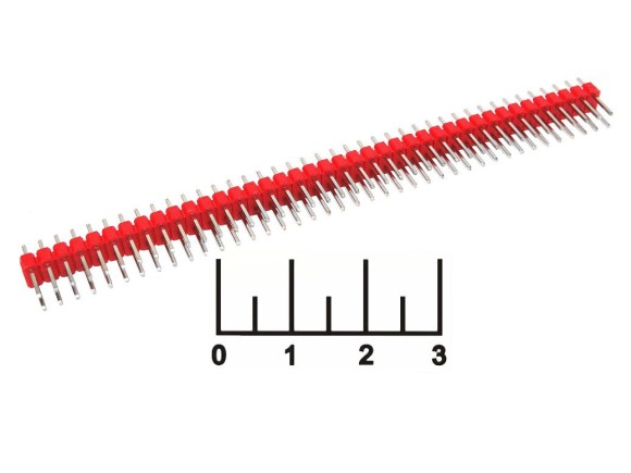 Разъем PLD-80 штекер шаг 2.54мм красный