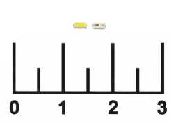 Светодиод LED 0.1W 3V 3014 4500K (мал.конт+) SMD (1593н)