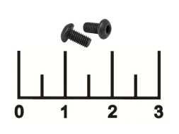 Винт М3*6мм с внутренним шестигранником 2мм черный (1 штука)