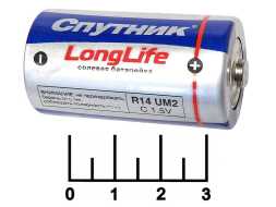 Батарейка C-1.5V Спутник LongLife R14 (С)