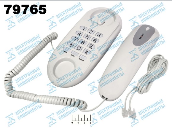 Телефон проводной Texet TX-236 (светло-серый)