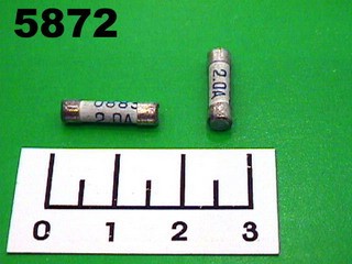 Вставка плавкая керамическая ВПК 2A 4*15 (ВП1-1) (предохранитель)