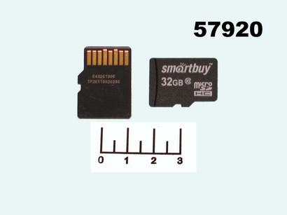 Карта памяти micro SD 32Gb Smartbuy class10 (SDHC)