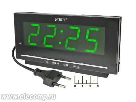 Часы цифровые VST-778-2 зеленые