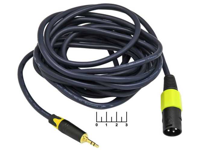 Шнур AUD 3.5 стерео-XLR штекер 5м пластик