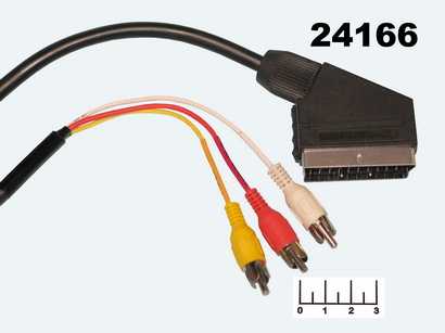 Шнур Скарт-3RCA 1.5м пластик Premier (5-017)