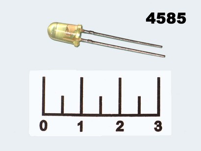 Светодиод LED КИПД21И-Ж желтый 3V 5мм (GNL-5013UYC)
