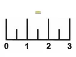Светодиод LED 0.2W 3V 3014 6500K (мал.конт+) SMD