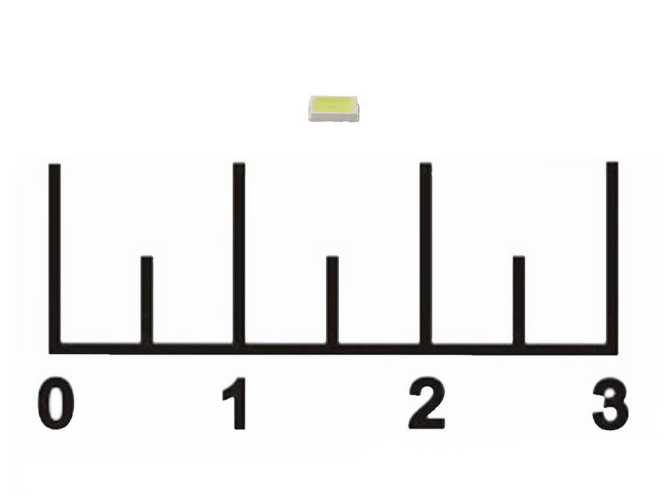 Светодиод LED 0.2W 3V 3014 6500K (мал.конт+) SMD