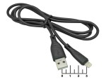 Шнур USB-iPhone Lightning 1м Cablexpert Classic (CCB-USB-AM-APO1-1MB) (черный,белый)