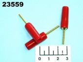 Клемма штыревая пластик gold красная (1-646G)