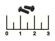 Винт М3*8мм с внутренним шестигранником 2мм черный (1 штука)