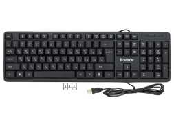 Клавиатура компьютерная USB проводная Defender Daily SB-162 черная