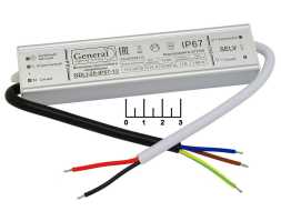 Блок питания 12V 1.66A 20W GDLI-20-IP67-12 IP67 (513100)