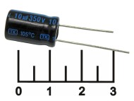 Конденсатор электролитический ECAP 10мкФ 350В 10/350V 1016 105C (TK)