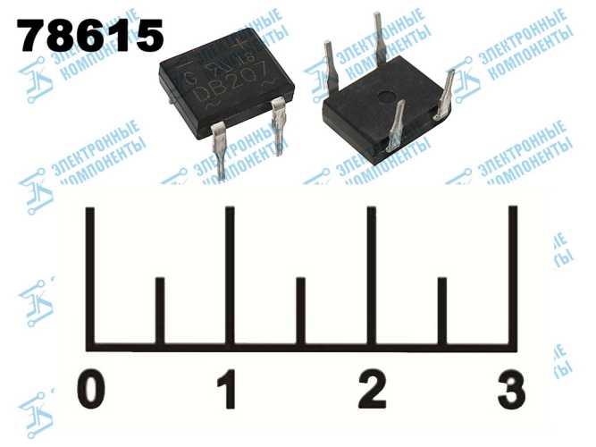 Диодный мост 2A/1000V DB207