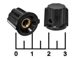 Ручка на вал 4мм черная K18-01 (винтовой зажим)