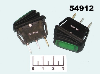 Выключатель 14/25 R13-238B зеленый 3 контакта