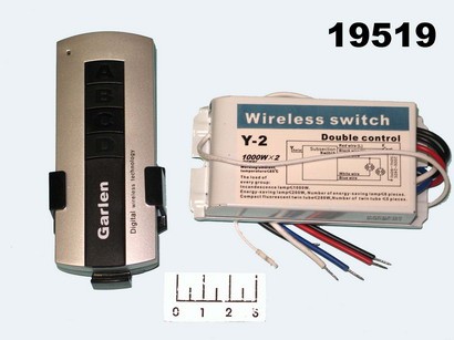 Выключатель электрический на 2 канала Y-2 1000W