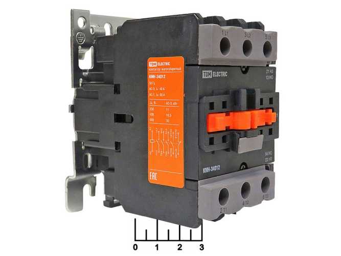 Контактор (пускатель) 400V 40A КМН-34012 TDM (дополнительные контакты NO+NC)
