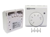 Терморегулятор для теплого пола механический (+5...+30C) HT-1 TDM (белый)
