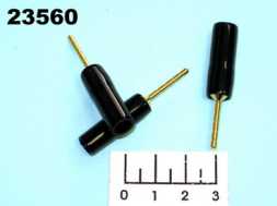 Клемма штыревая пластик gold черная (1-646G)