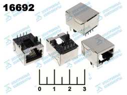 Разъем компьютерный гнездо 10P8C-TJ8 на плату металл