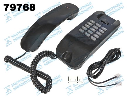 Телефон проводной Texet TX-215 (черный)
