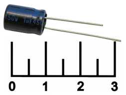 Конденсатор электролитический ECAP 1 мкФ 450В 1/450V 0811 105C (TK)