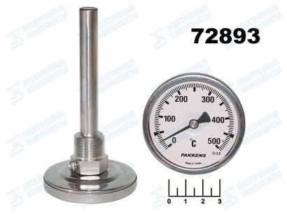 Термометр биметаллический стрелочный (0...+500C) F0325