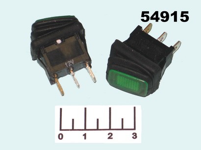 Выключатель 12/20 R13-66B8-02 зеленый 3 контакта