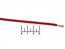 Кабель термостойкий силиконовый 1*2.1мм (14AWG) красный