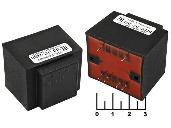 Трансформатор 2*12V 0.6A ТПГ-122