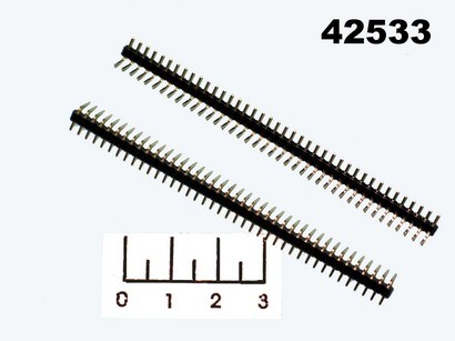 Разъем PLS-40R штекер шаг 2.54мм угловой черный