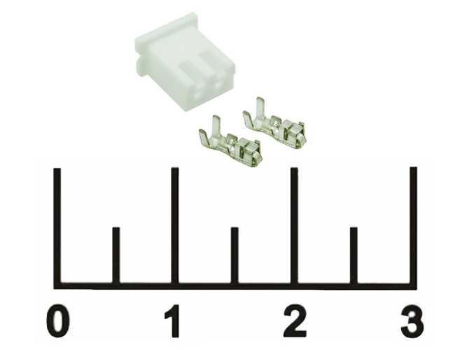 Разъем 2pin гнездо на кабель H-02