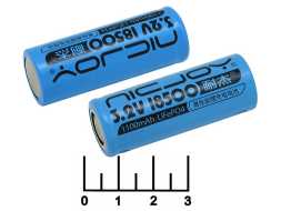 Аккумулятор 3.2V 1.1A 18500 плоский плюс Nicjoy (LiFePO4)