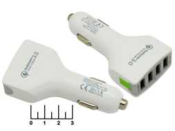 Автомобильное зарядное устройство 4USB 5V 7A/9V-12V 1.8A (YY-C008) (белое)