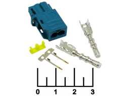 Разъем Fakra Z-J 2pin гнездо обжимной на кабель (mini) (HFM) (боковой ключ)