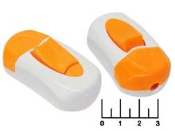 Выключатель 250/6 250V 6A 1-клавишный проходной белый с желтой вставкой (028) под винт