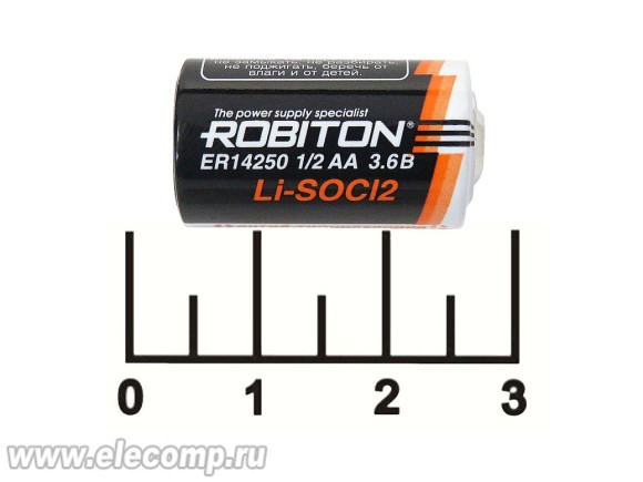 Литиевый элемент 1/2AA 3.6V ER14250 Robiton