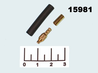 Разъем MMCX-C316P/C188P штекер обжимной gold на кабель