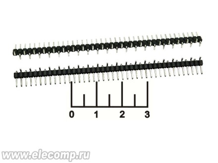 Разъем PLS2-40S штекер шаг 2.0мм черный высота 10мм