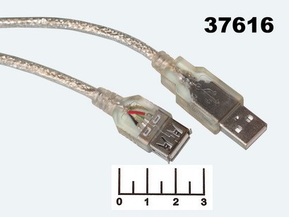 ШНУР USB-USB A ГНЕЗДО 1М SILICON DAYTON (16-0018B)