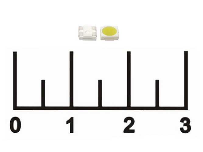 Светодиод LED 1W 3V 110lm 6500K 3535 4pin SMD