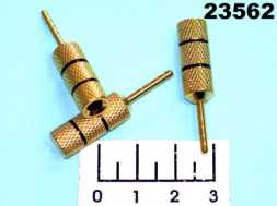 Клемма штыревая металл gold черная (1-648G)