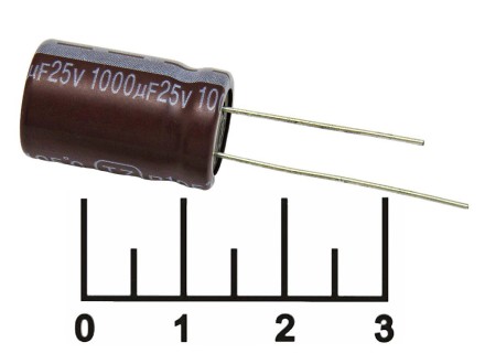 Конденсатор электролитический ECAP 1000мкФ 25В 1000/25V 1320 105C (TZ)